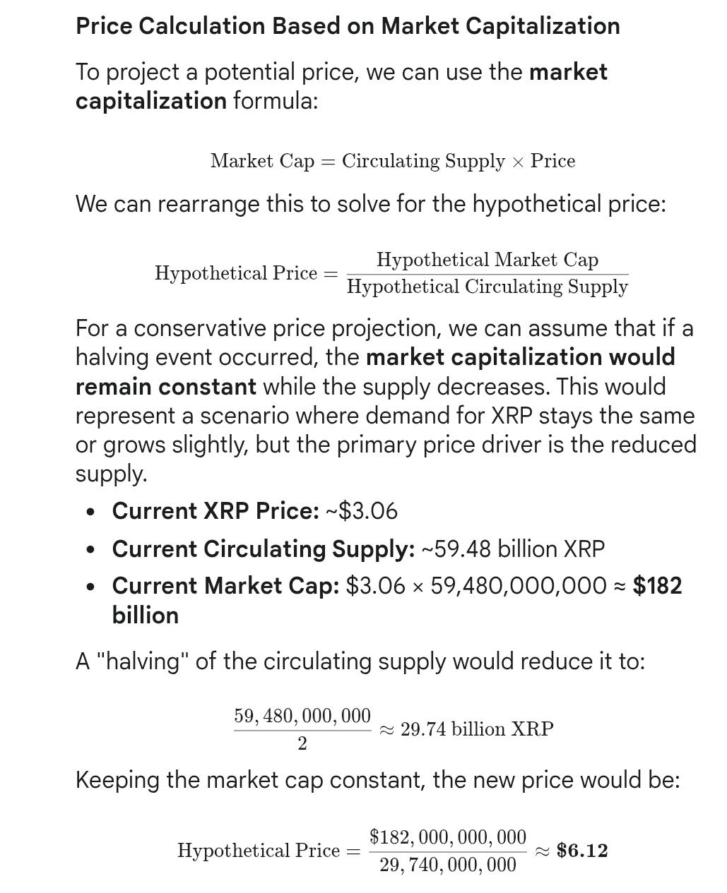Conservative XRP Price Prediction Google Gemini