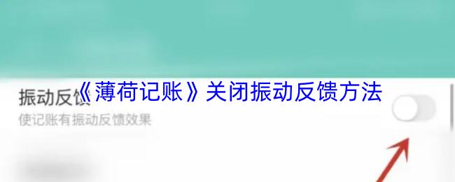 《薄荷记账》关闭振动反馈方法