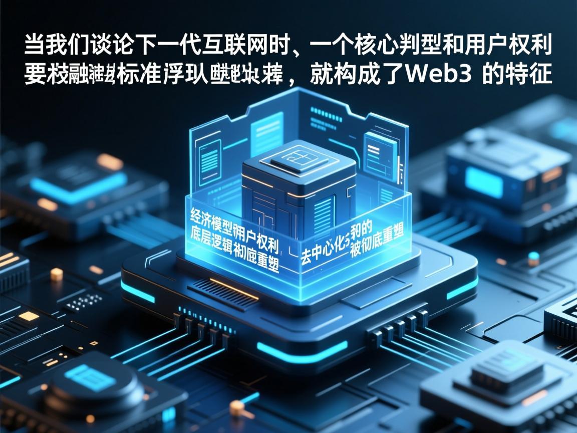 当我们谈论下一代互联网时，一个核心的判断标准浮现出来，当技术架构、经济模型和用户权利的底层逻辑被彻底重塑，去中心化成为默认选项时，就构成了Web3的特征