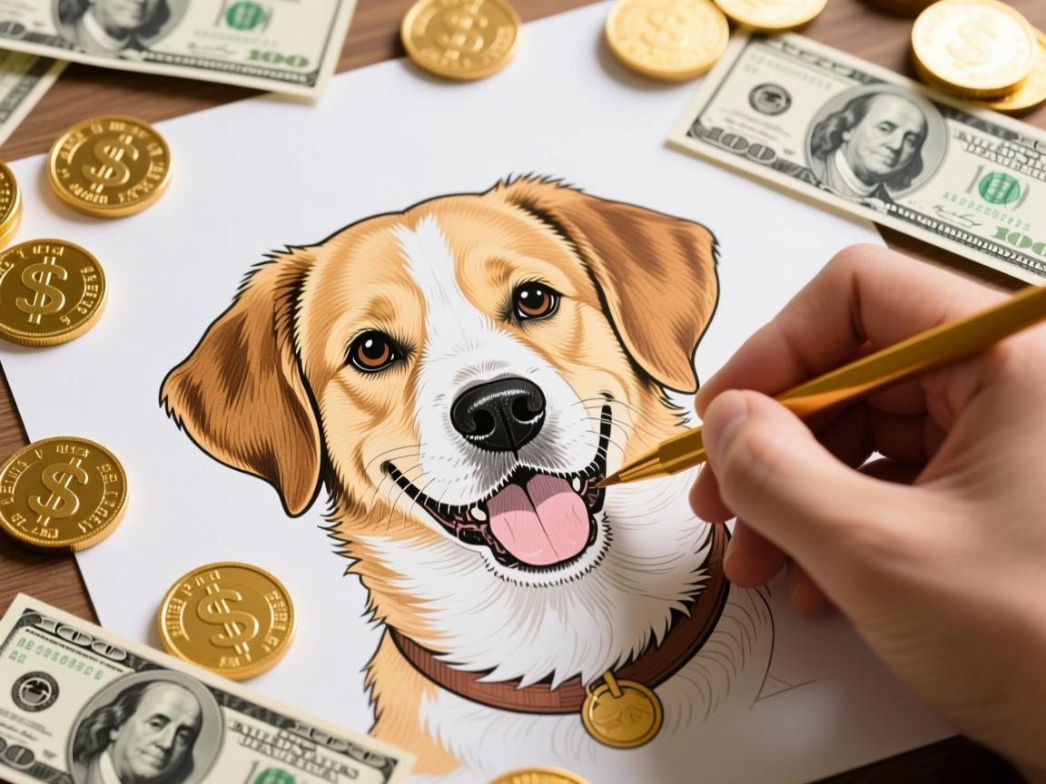 如何画狗狗冥币图纸大全，一份充满温情的创作指南