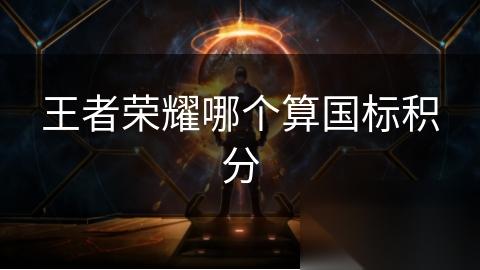 王者荣耀哪个算国标积分