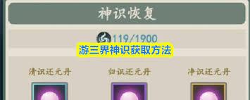 游三界神识怎么获取