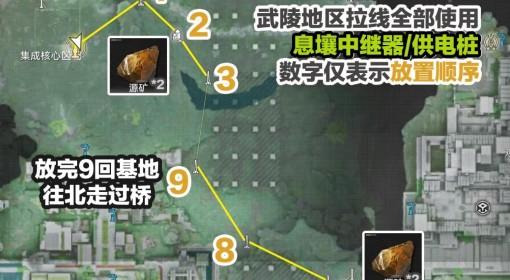 明日方舟：终末地 武陵矿点拉电线方案