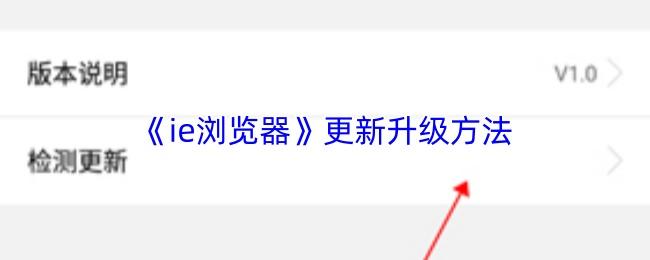 ie浏览器 更新升级方法