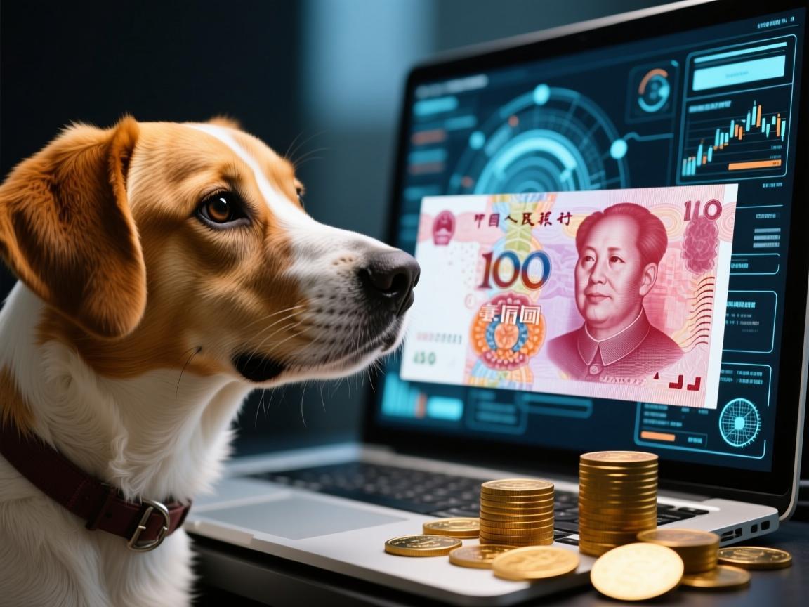 狗狗看人民币图片，一场跨越物种的视觉奇观