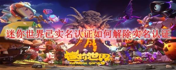 迷你世界已实名认证如何解除实名认证