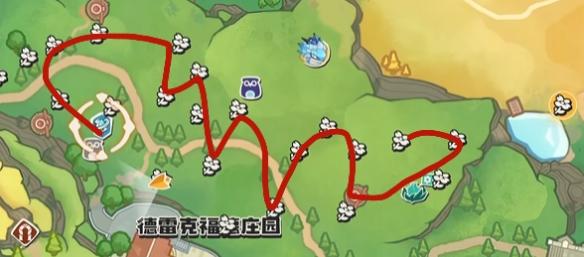 洛克王国世界采邑地全花朵采集路线