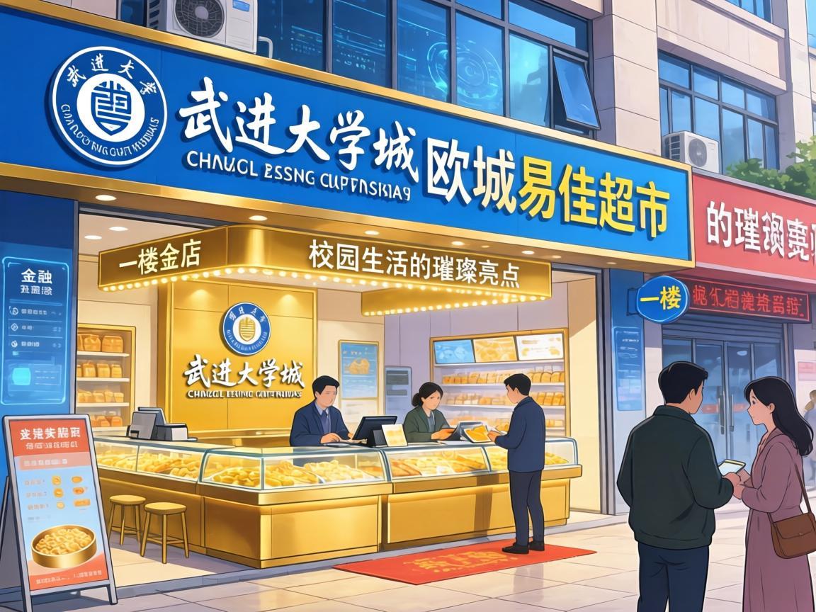 武进大学城欧城易佳超市一楼金店，校园生活的璀璨亮点