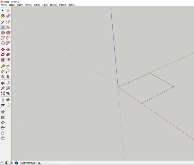 sketchup如何绘制圆边立方体模型