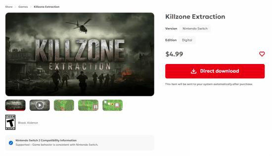 杀戮地带 Extraction借名上架Switch，非官方授权，或遭下架