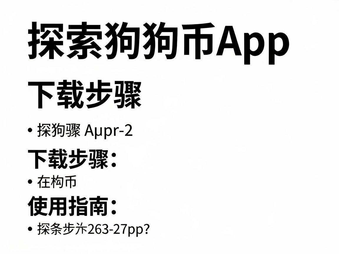 探索狗狗币App，下载步骤与使用指南