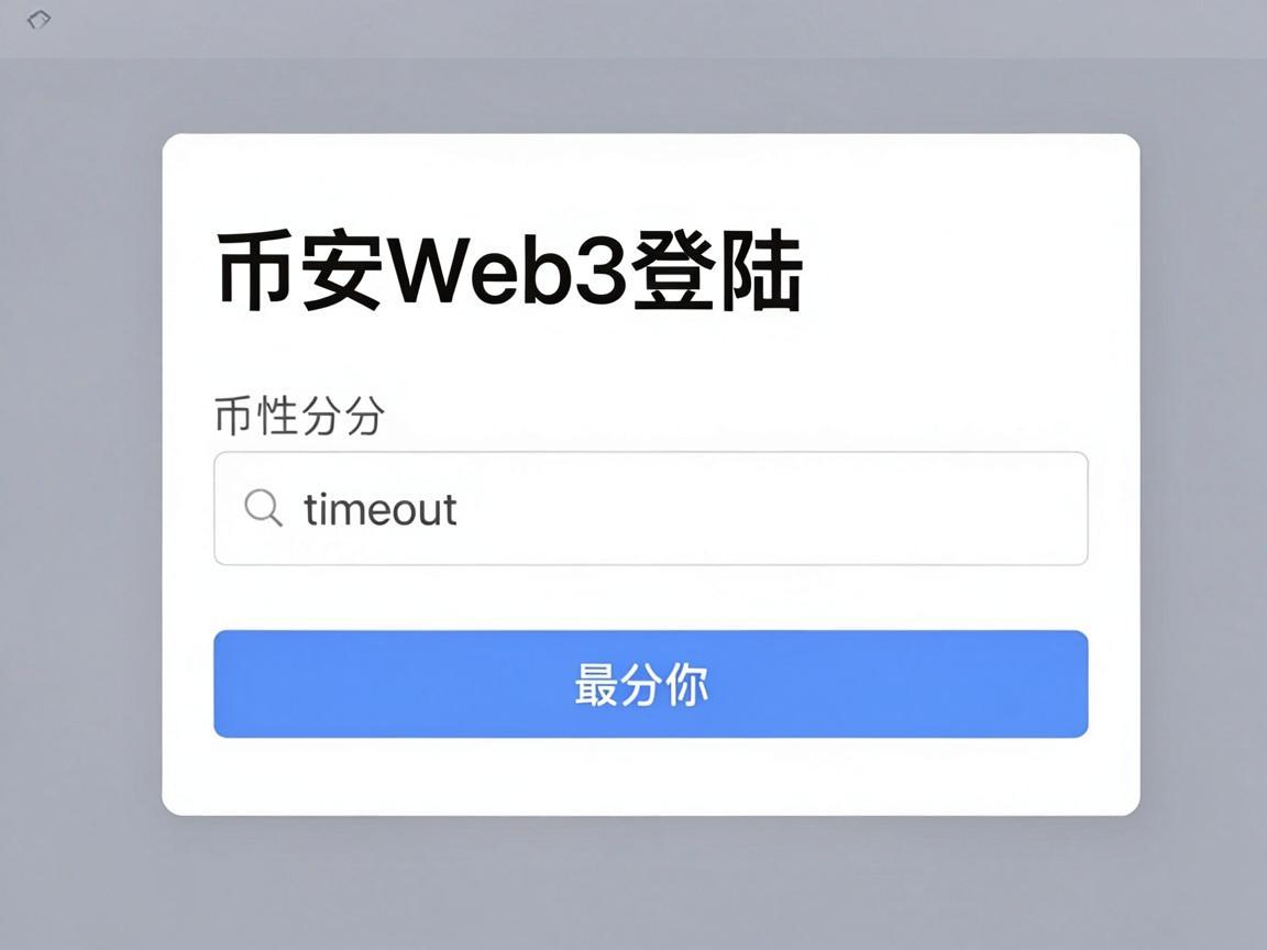 币安Web3登陆显示timeout，用户如何应对和解决