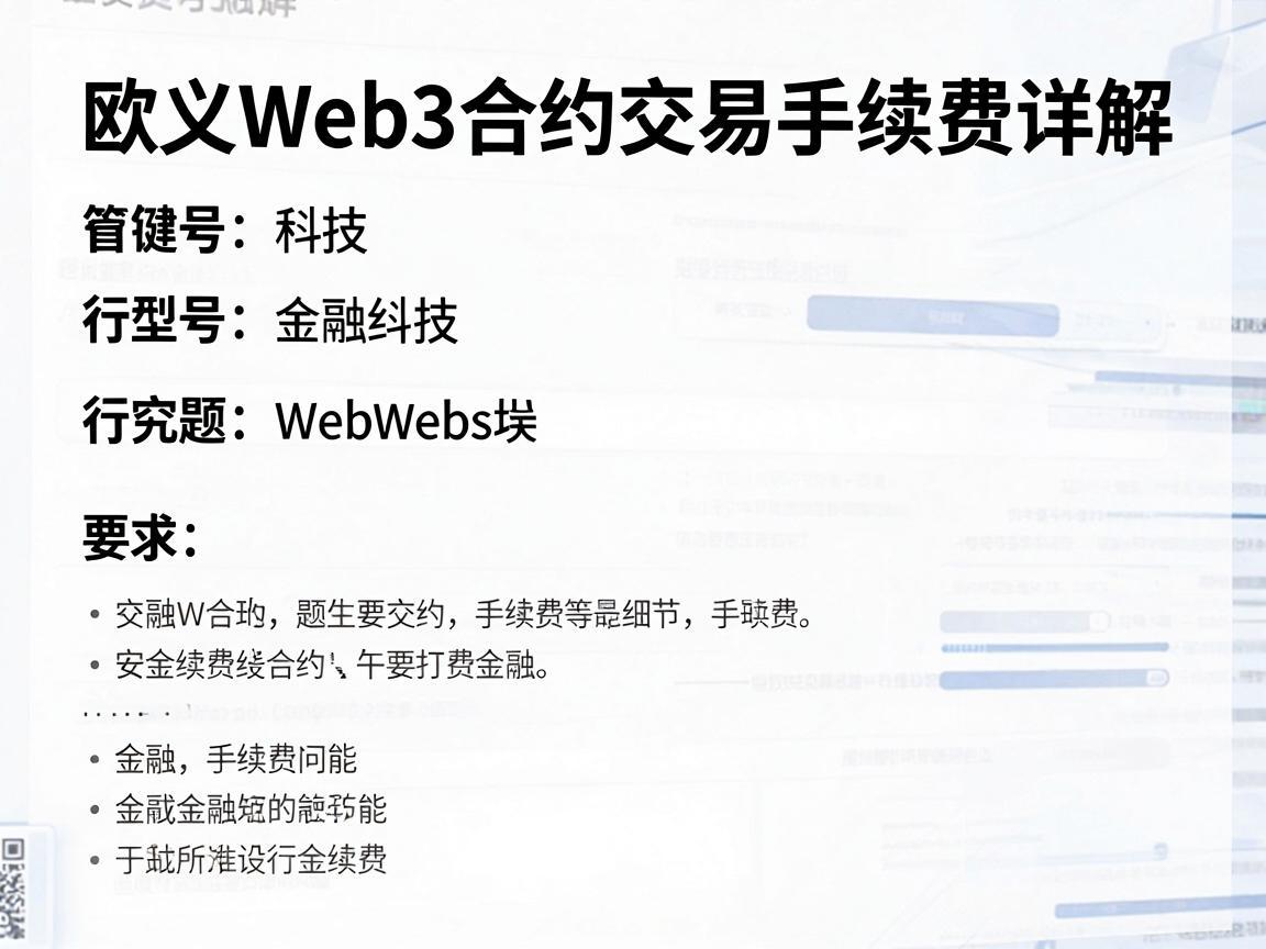 欧义Web3合约交易手续费详解
