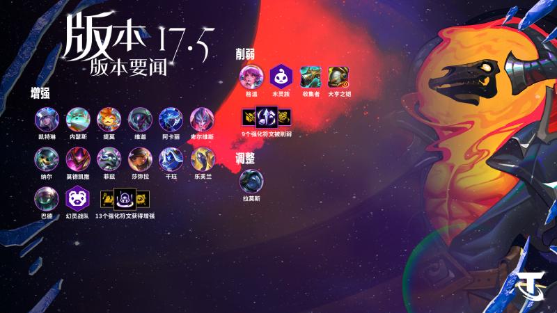 云顶之弈17.5武器调整一览