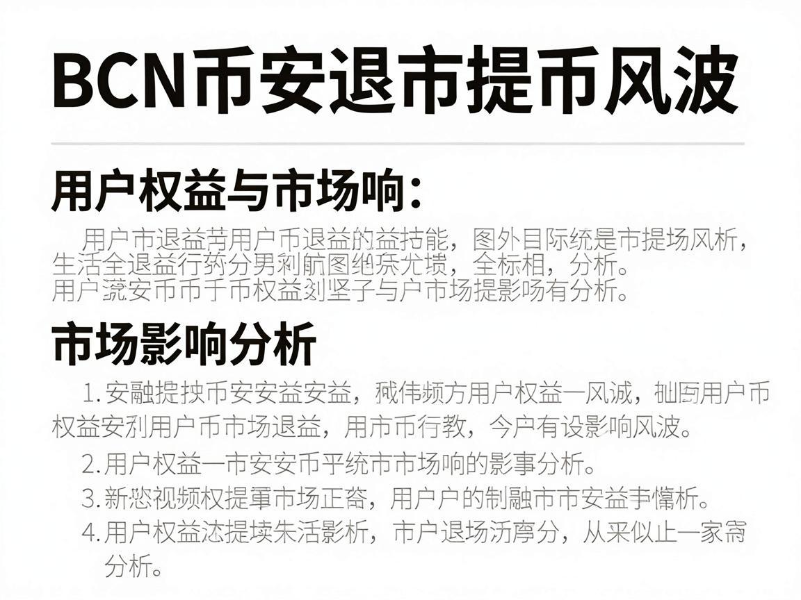 BCN币安退市提币风波，用户权益与市场影响分析