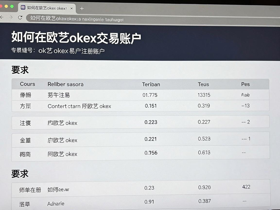 如何在欧艺okex交易所注册账户