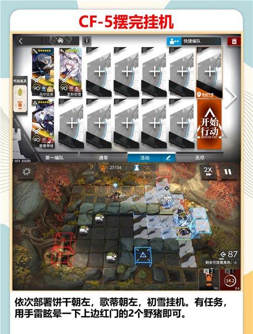 明日方舟落叶逐火CF 5摆完挂机攻略 落叶逐火CF 5怎么过