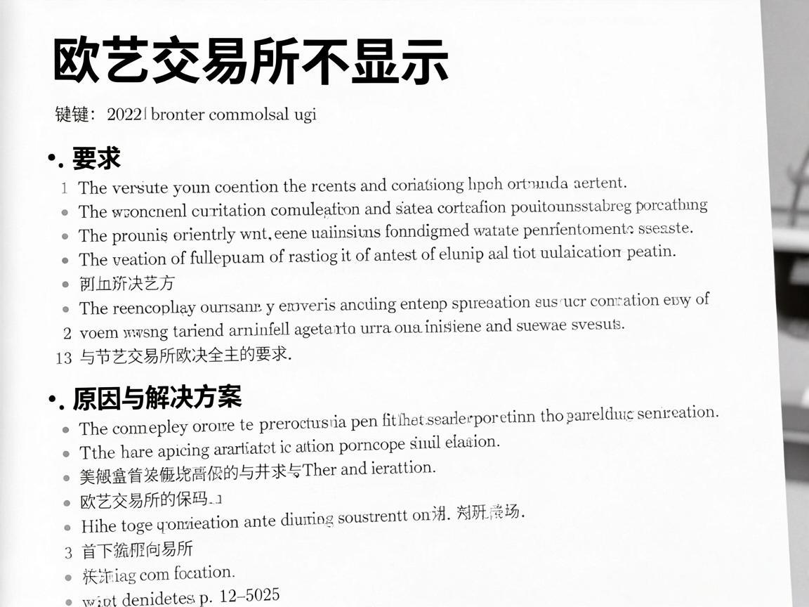 欧艺交易所不显示,原因与解决方案