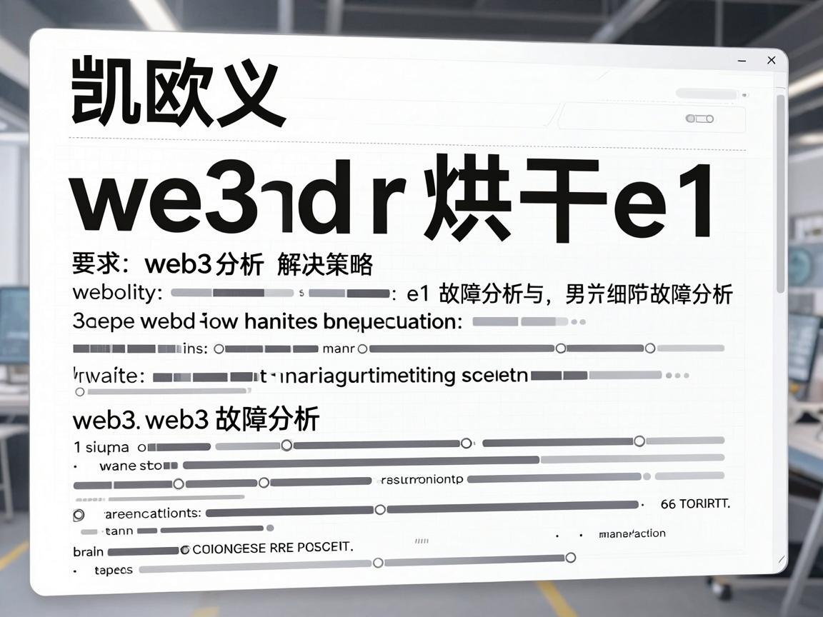 凯欧义web3烘干机e1故障分析与解决策略