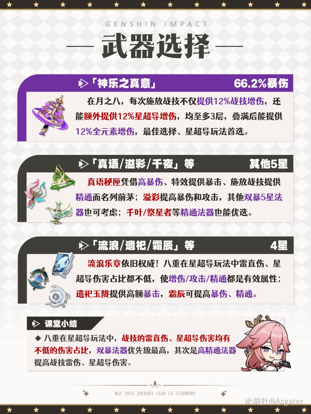 原神八重神子加强后武器推荐