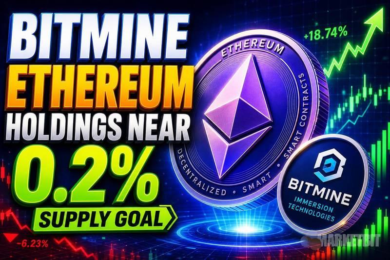 Bitmine以太坊持仓逼近0.2%供应目标