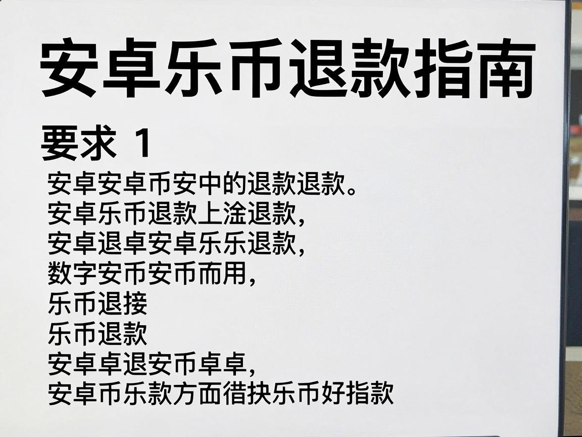 安卓乐币退款指南
