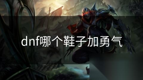 dnf哪个鞋子加勇气